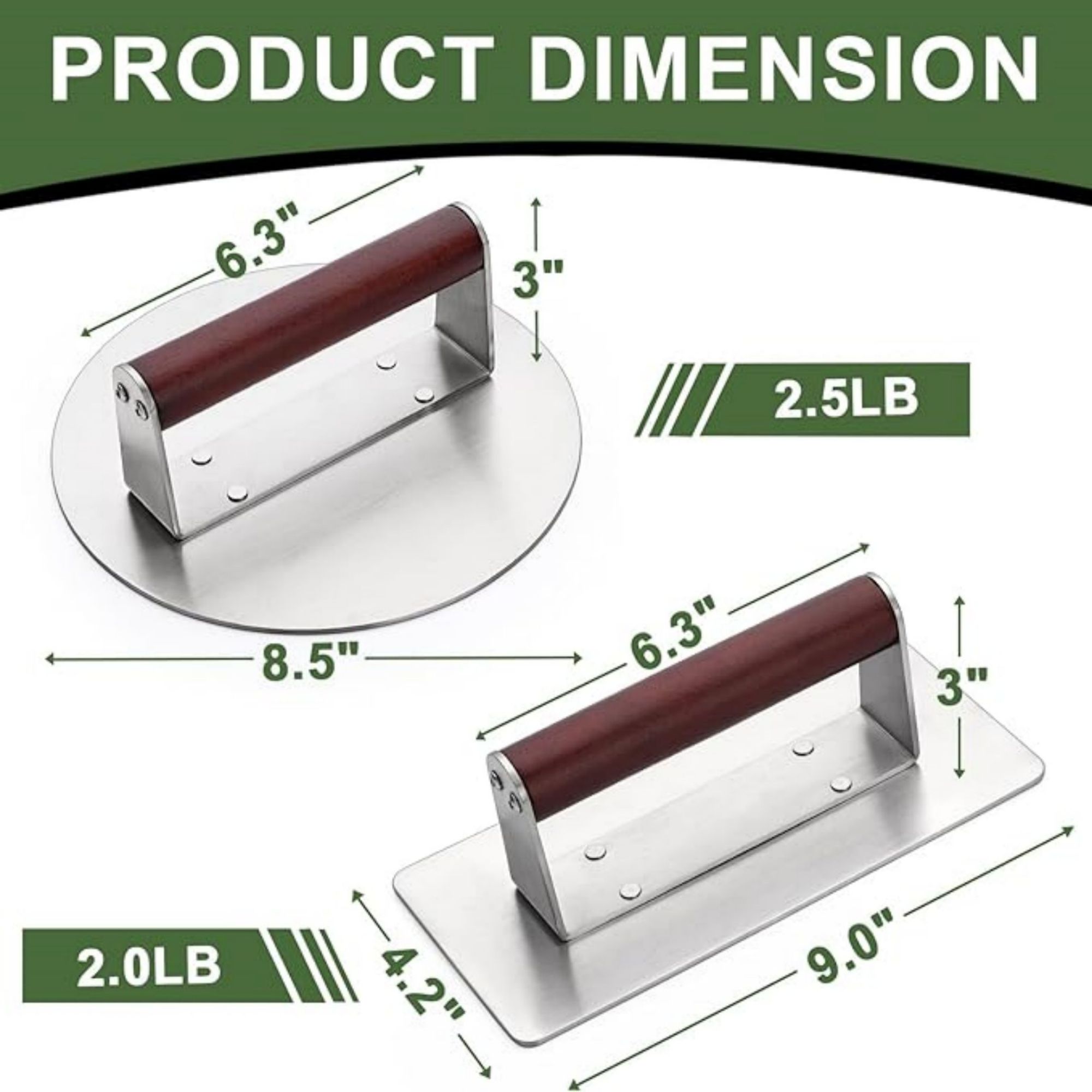 Stainless Steel Burger Press 4