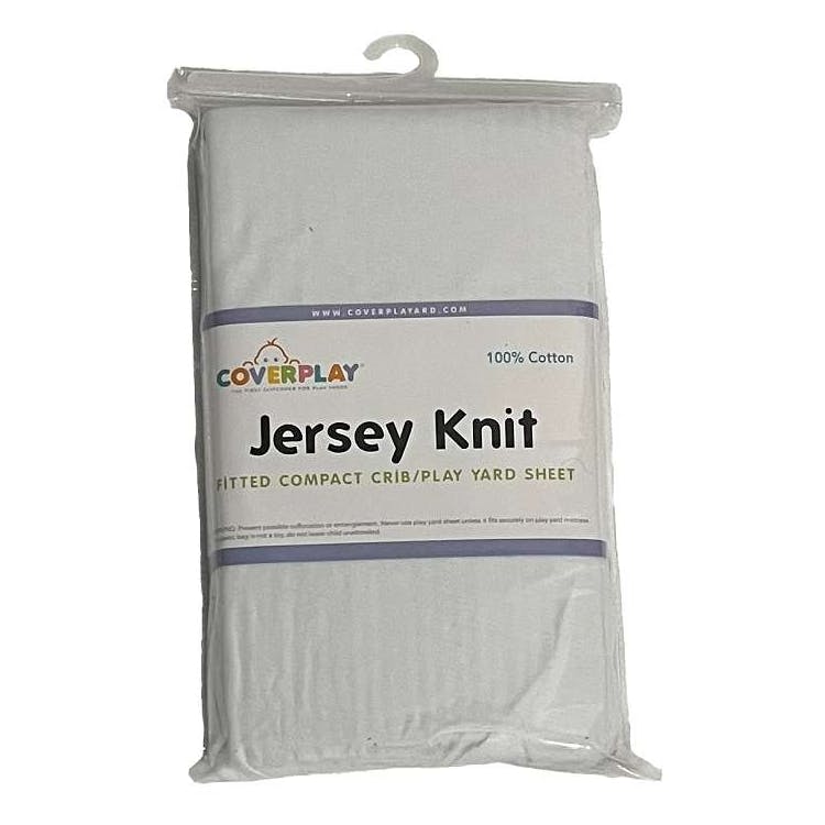 Jersey Knit Cotton White Crib Sheet 2