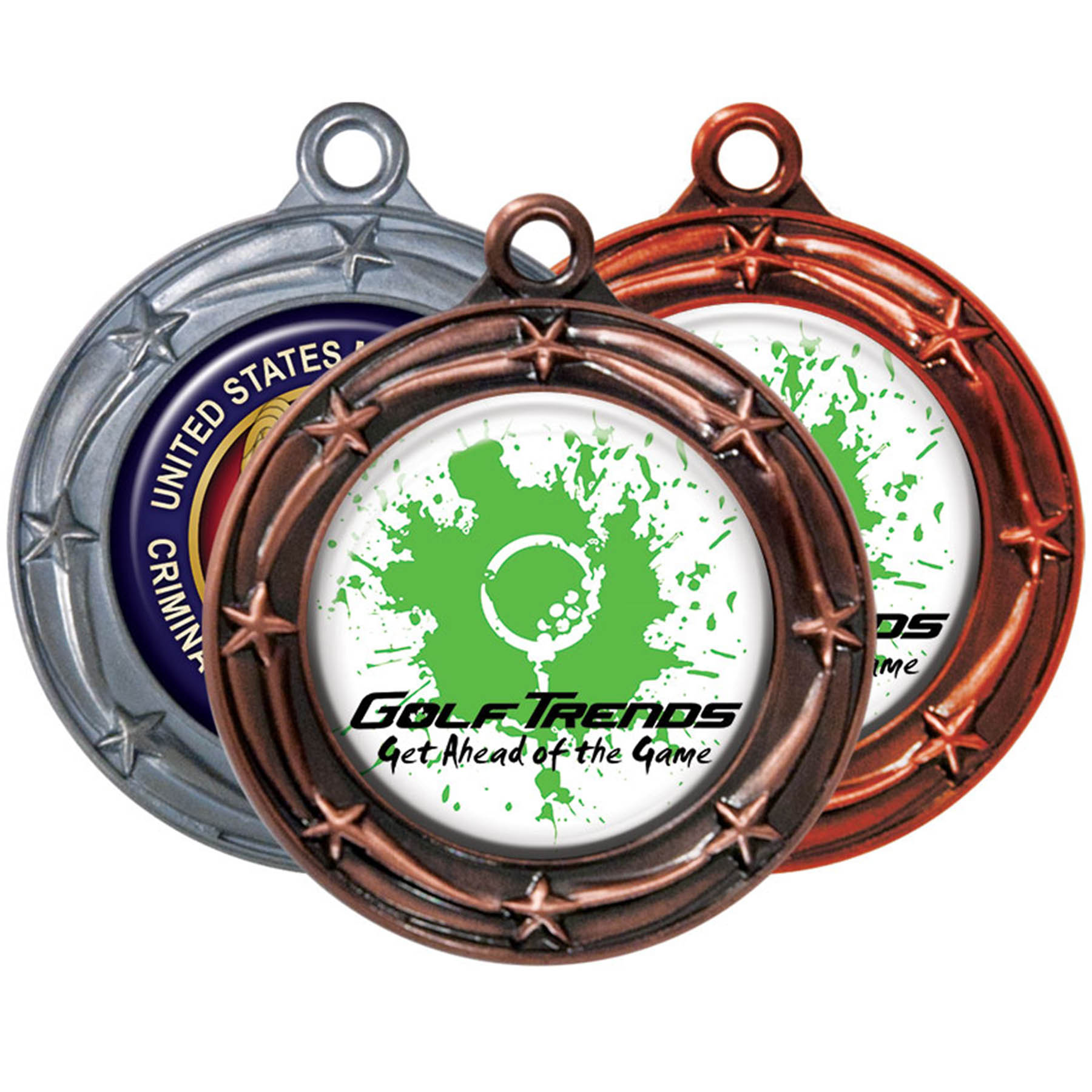 Digistock Medals: Shooting Star Border with 2" DIA Insert 2