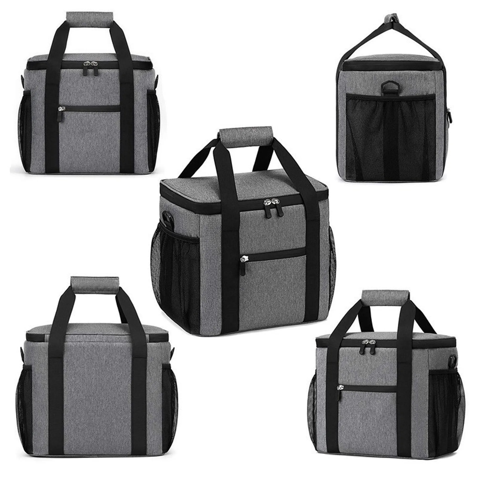 PEVA Portable Cooler Bag w/ Mesh Pack 4