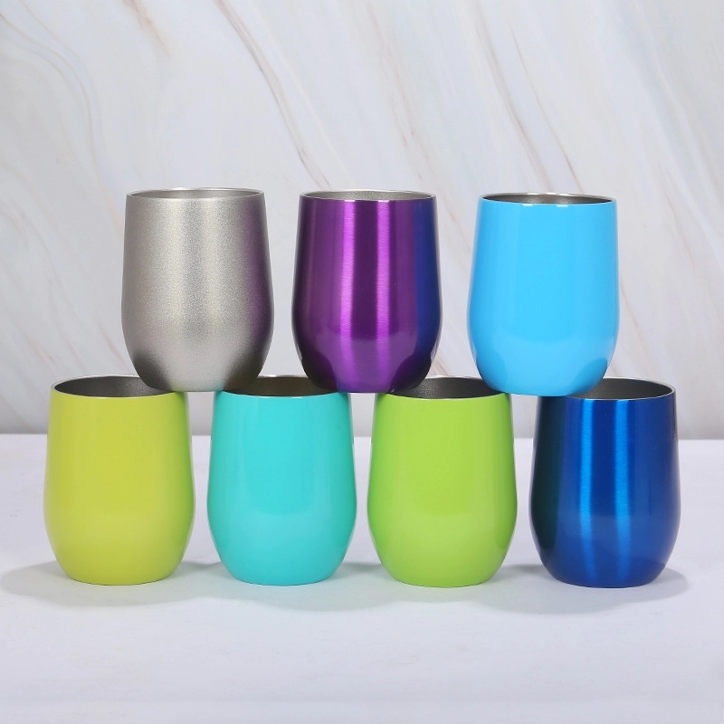 Insulated Egg Shaped Drinking Mug 12Oz 15