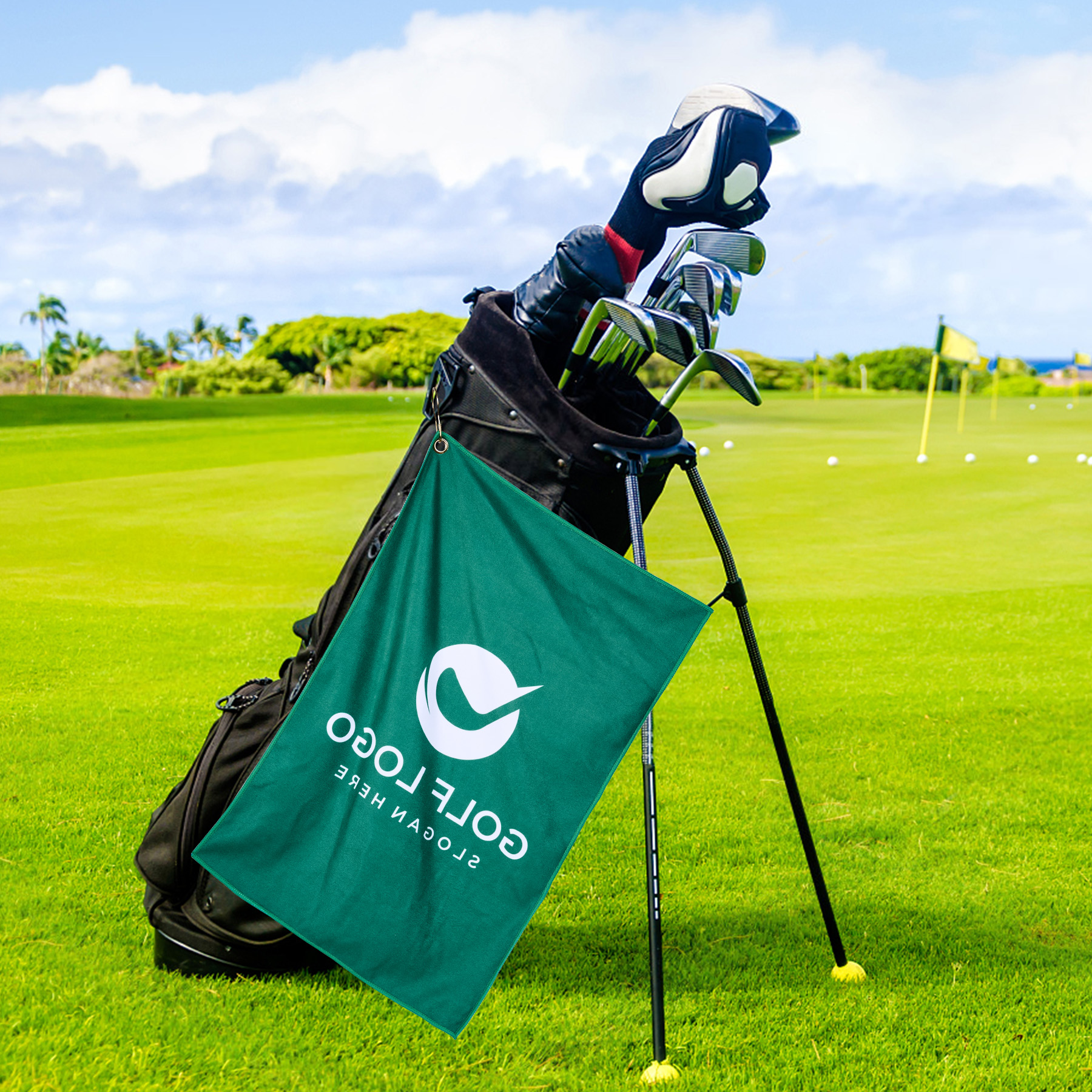 400GSM Full Color Microfiber Golf Towel 8