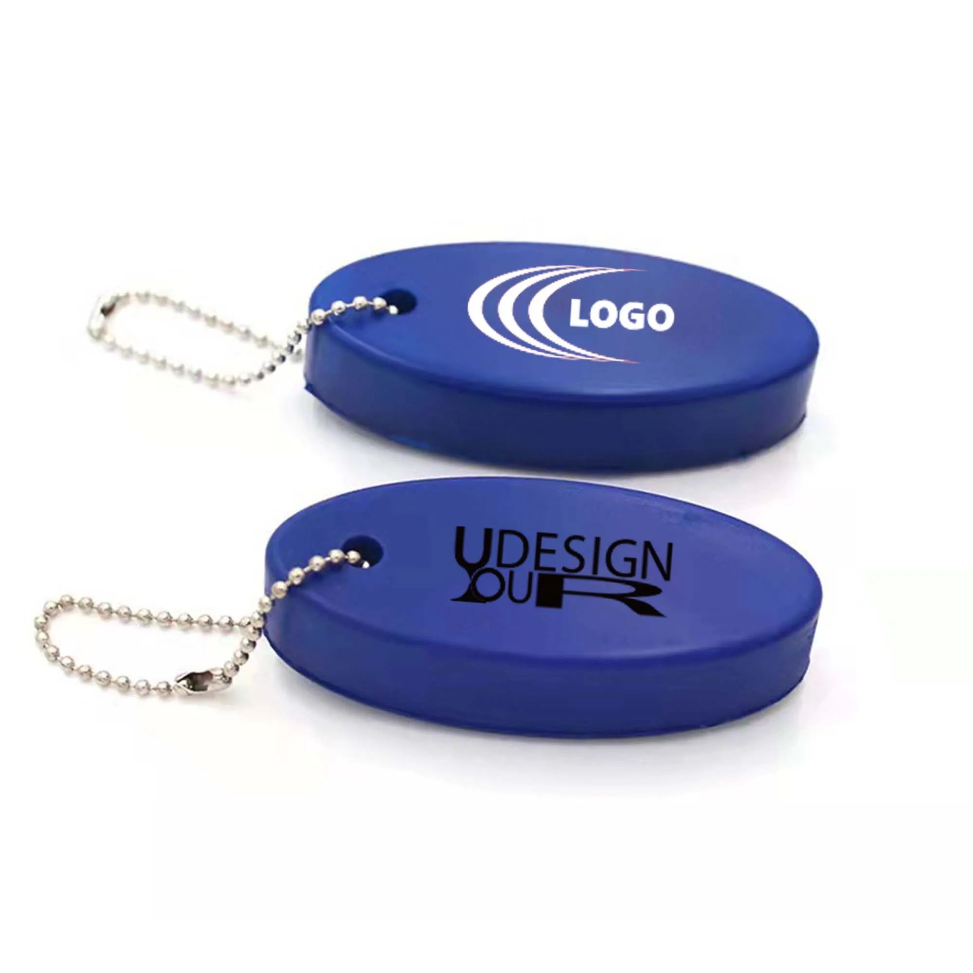 Oval PU Floating Foam Key Chain