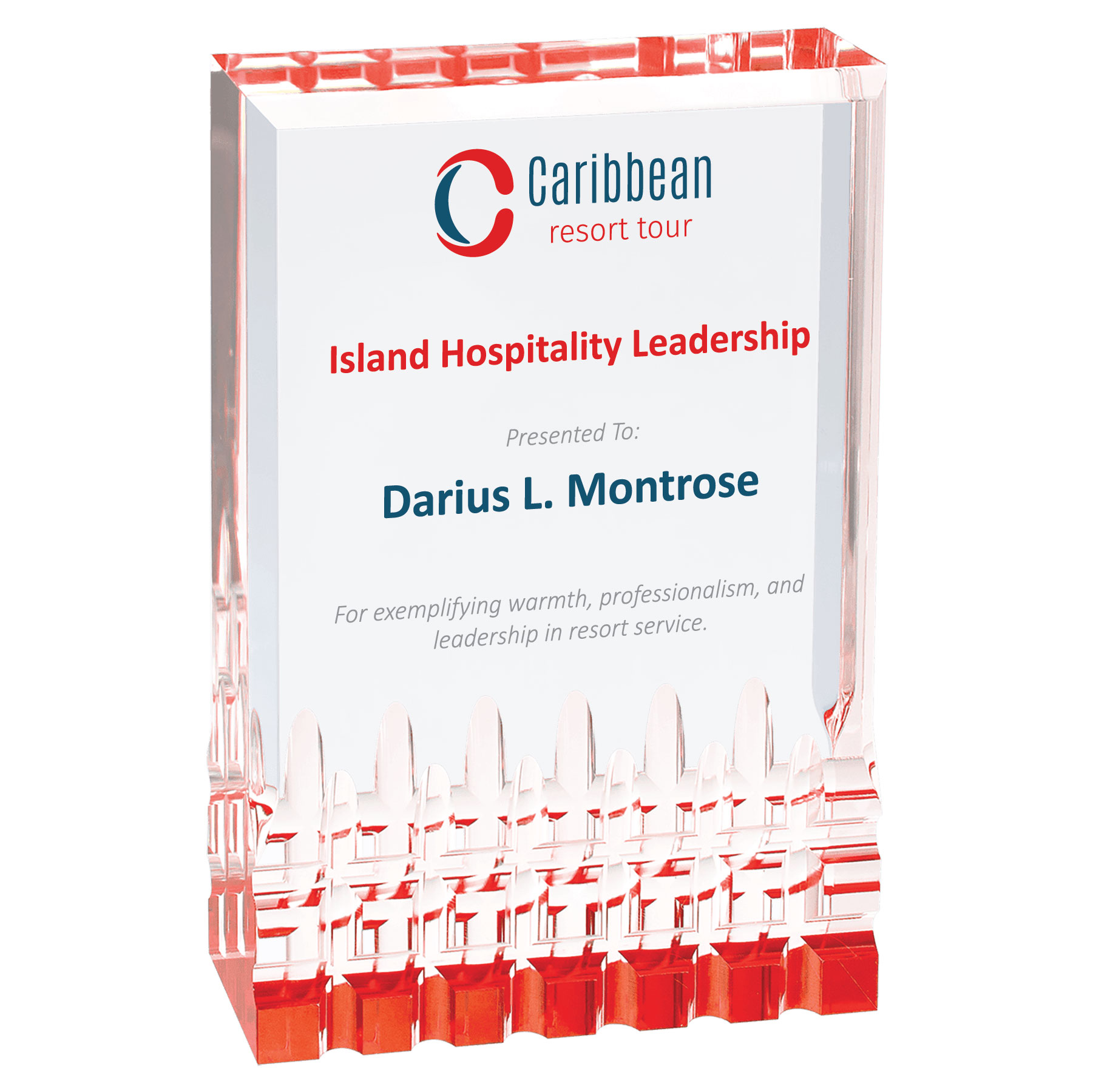 3" x 5" Red Mirage Acrylic