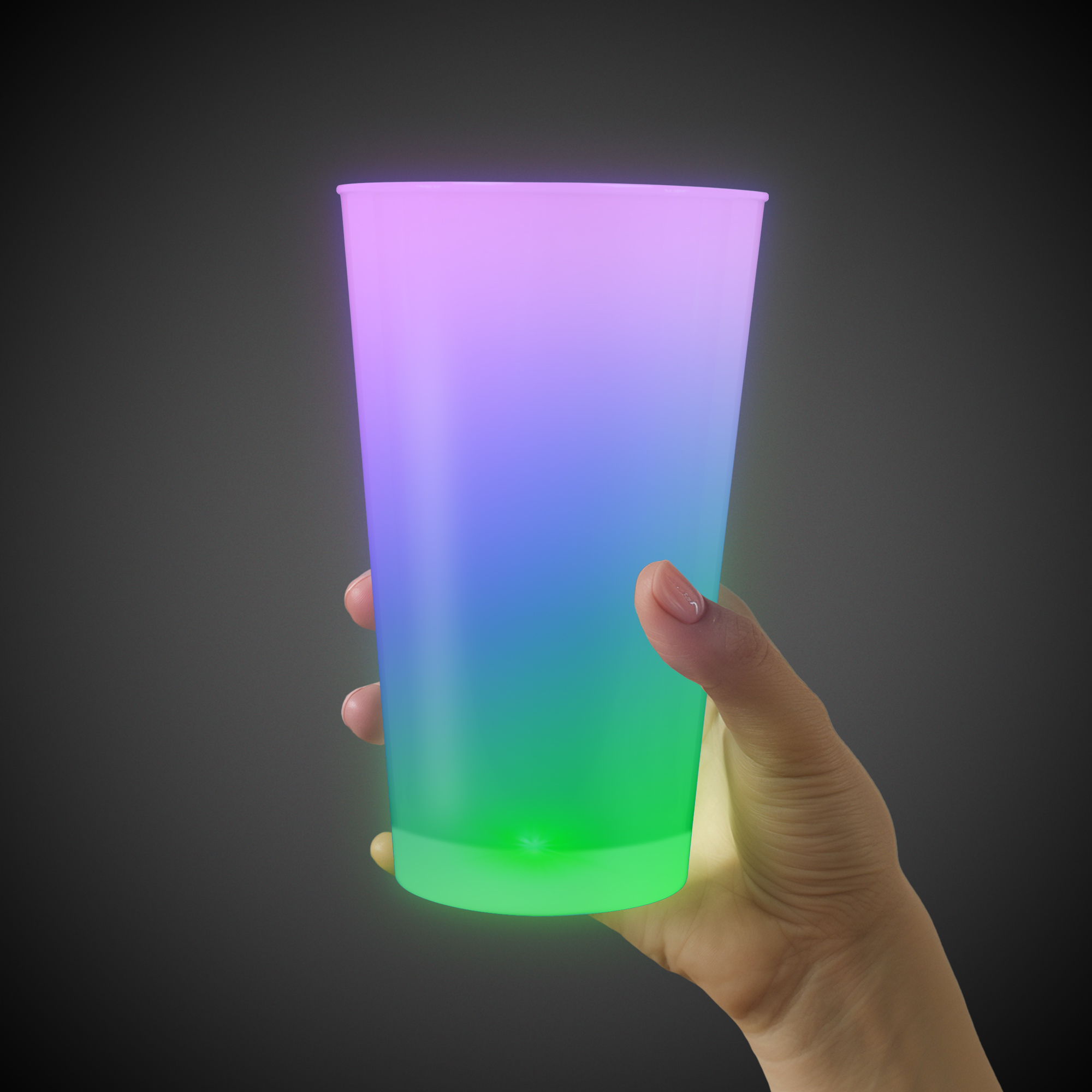 Multi Color LED Light Up Glow Neon Look 16 oz Pint Glass(Pad Print) 23