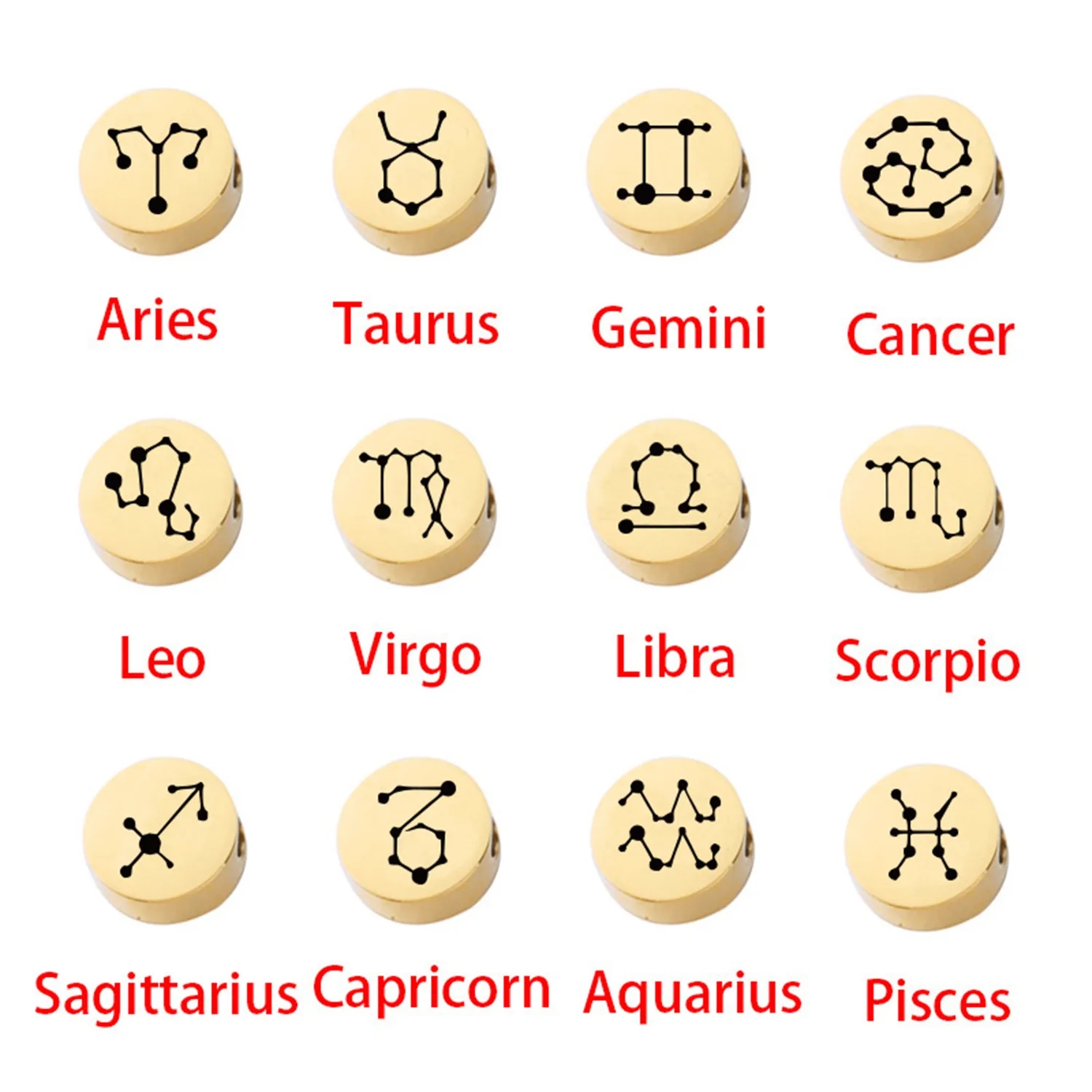 12 Constellation Jewelry Accessories Laser Pendant 5