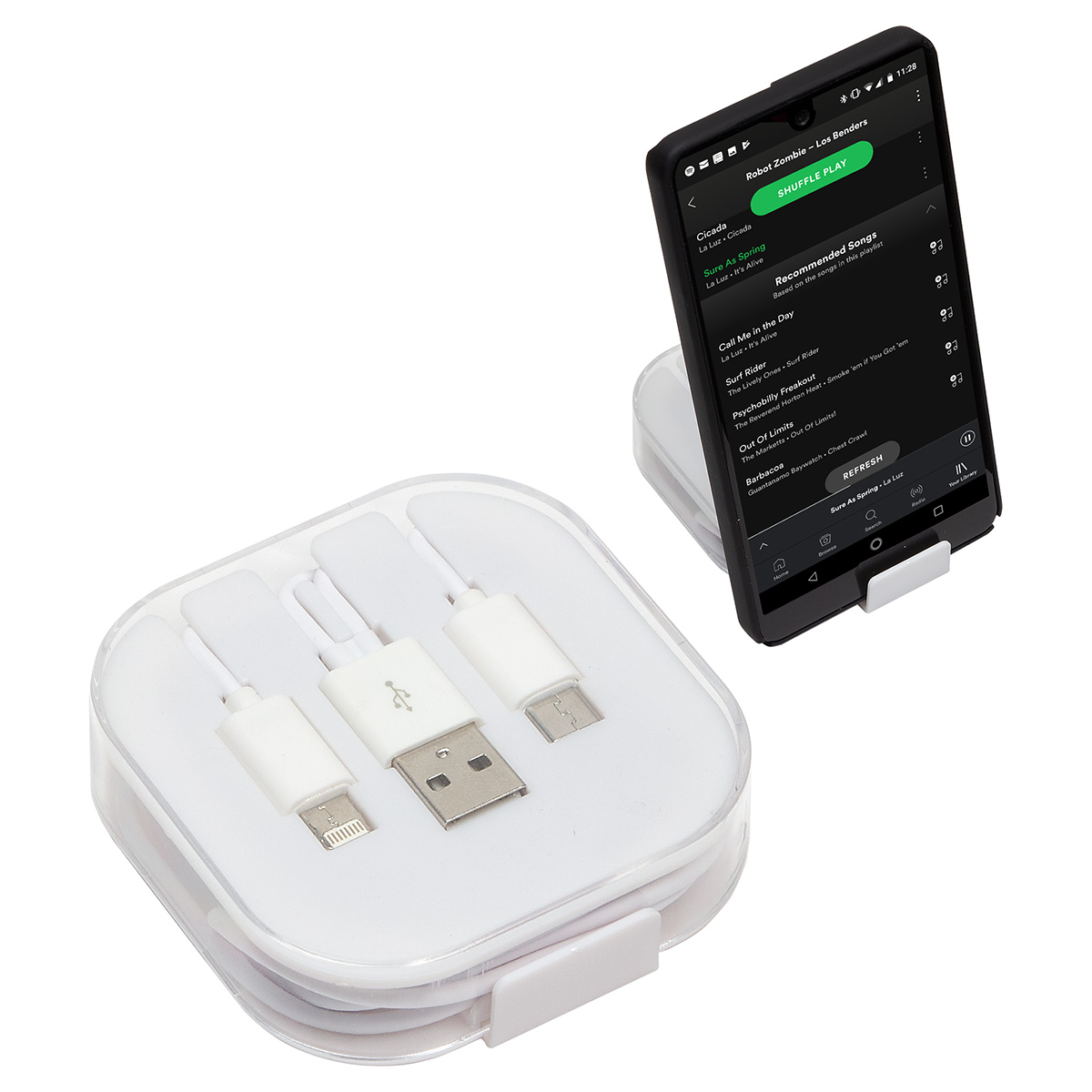 Trio 3-in-1 Charging Cable with Built-In Phone Stand 4