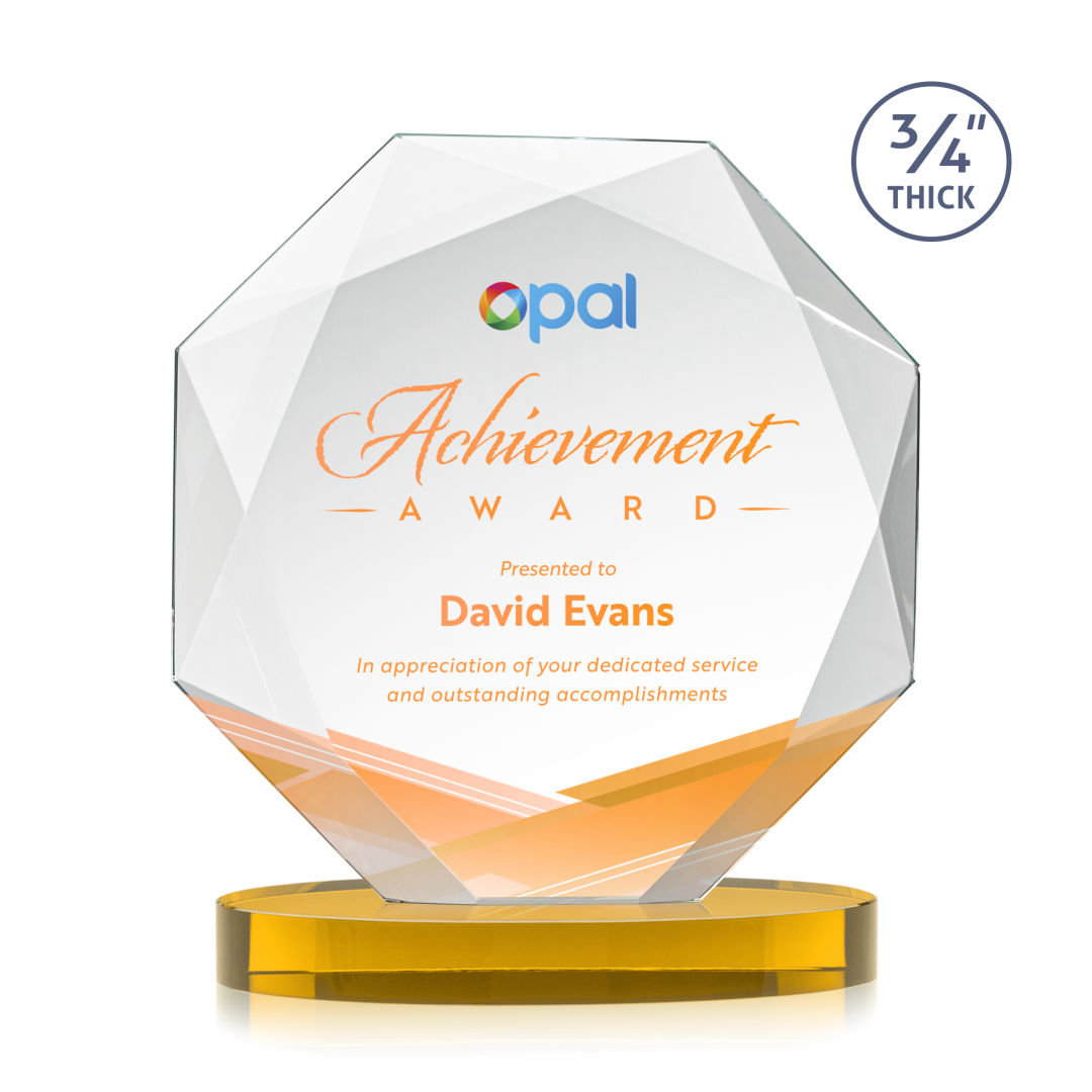 Bradford VividPrint™ Award on Alberton Base - Amber 10