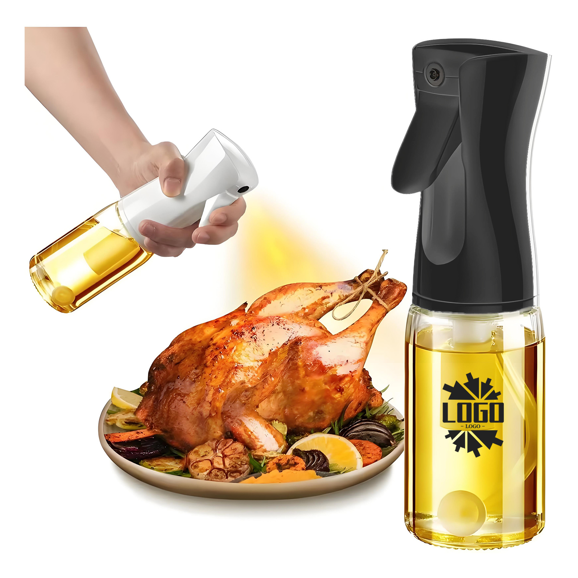 Premium Glass Oil Sprayer With Fine Mist Nozzle 2