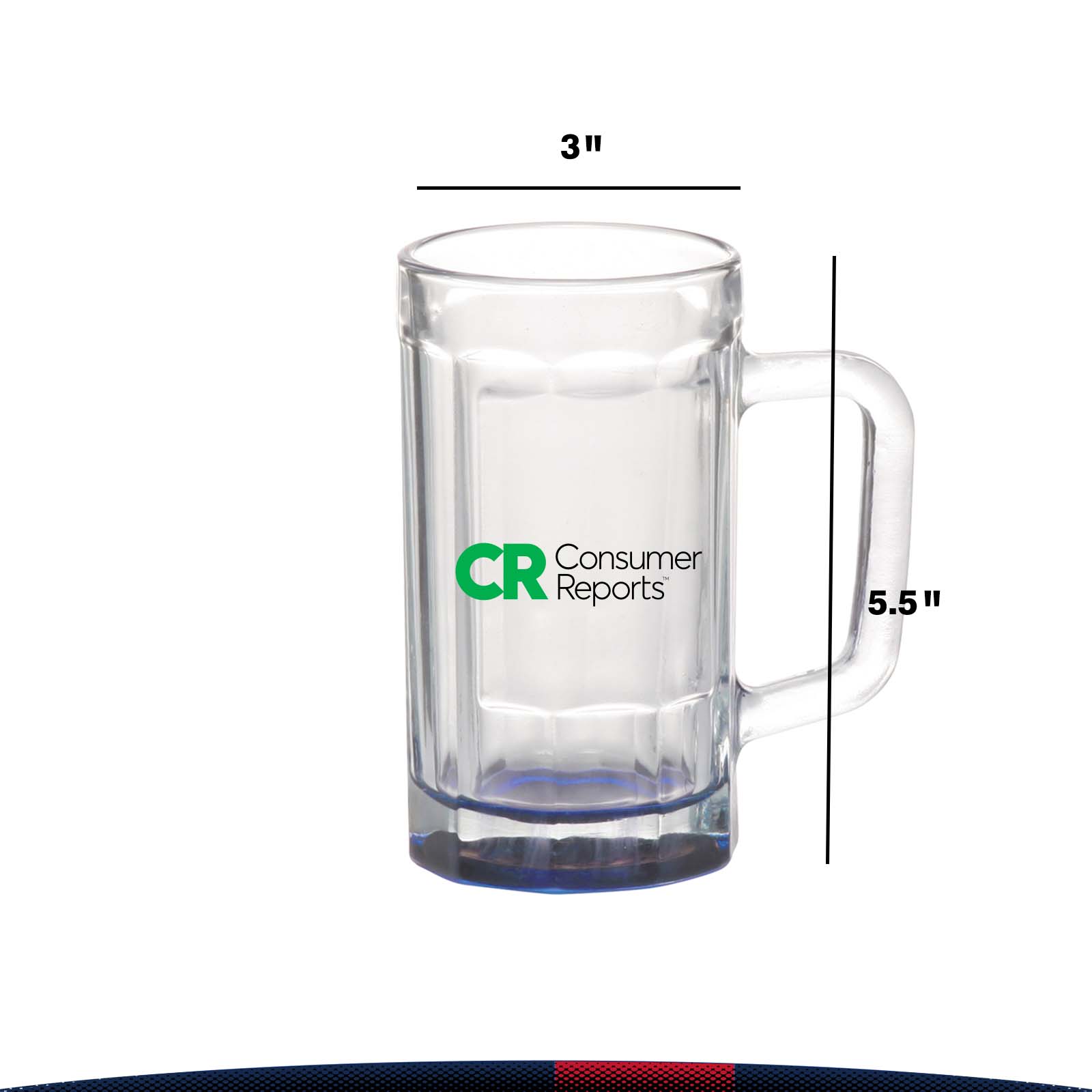 15 oz. Blune Glass Beer Mugs 2