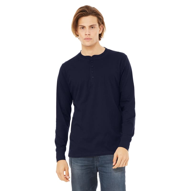 Bella Mens Jersey Long-Sleeve Henley 2