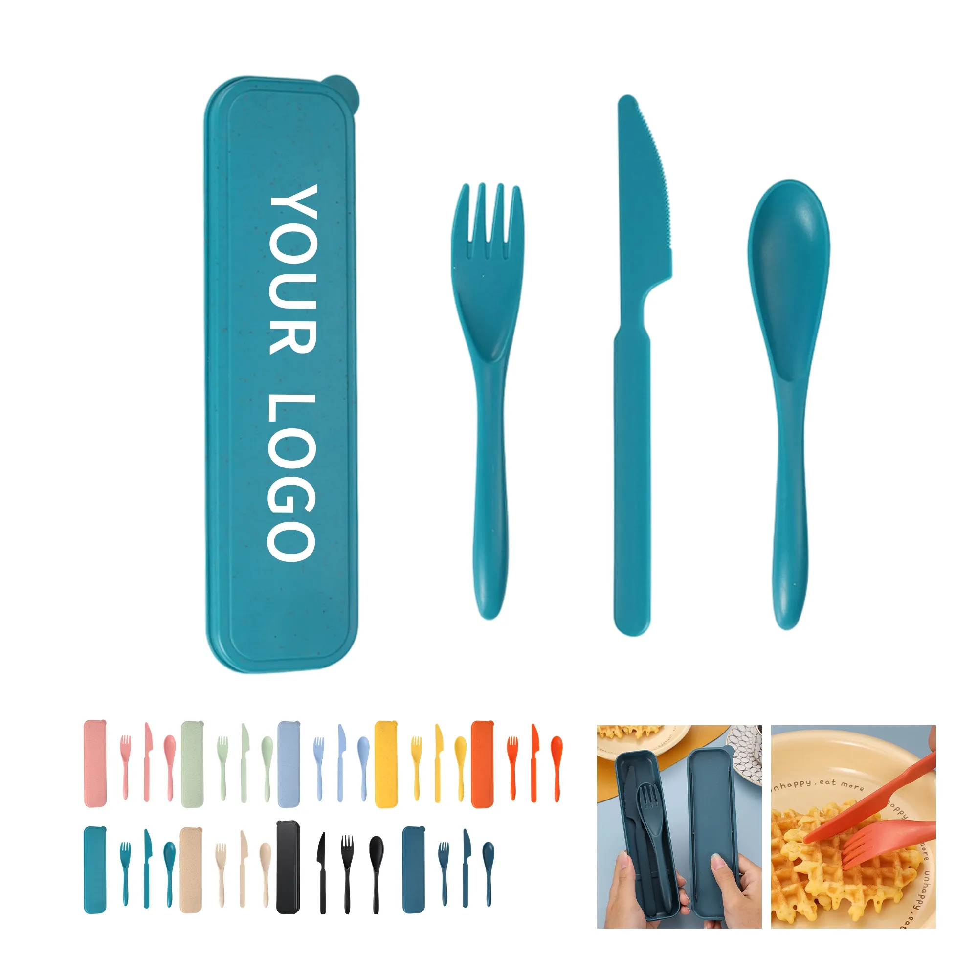 Cutlery Set Wheat Straw 3Piece 5