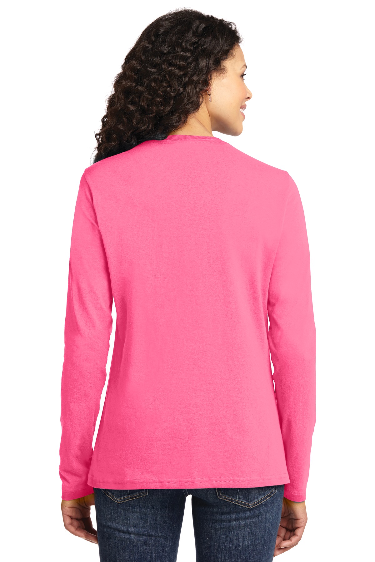 Port & Co Women's Long Sleeve Core Cotton Tee. LPC54LS 73