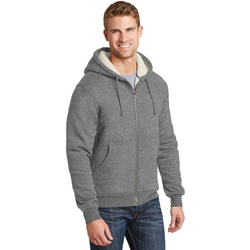 CornerStone Heavyweight Sherpa-Lined Hooded Fleece Jacket. 5