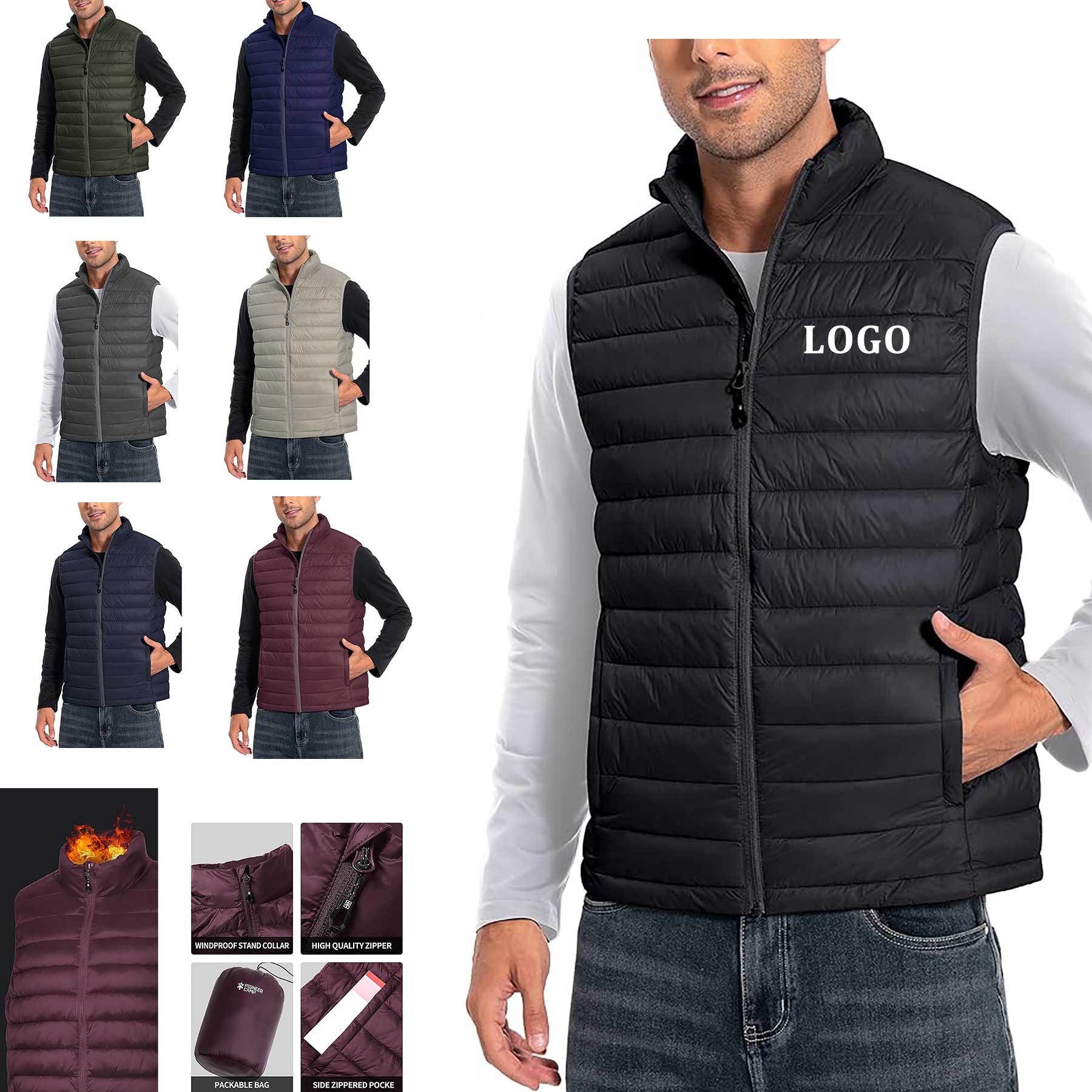 Men's Packable Lightweight Down Vest 8