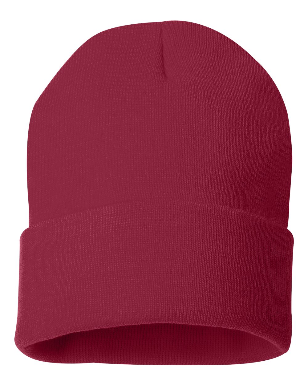 Solid Cuffed Beanie w/ Sewn Woven Patch 17