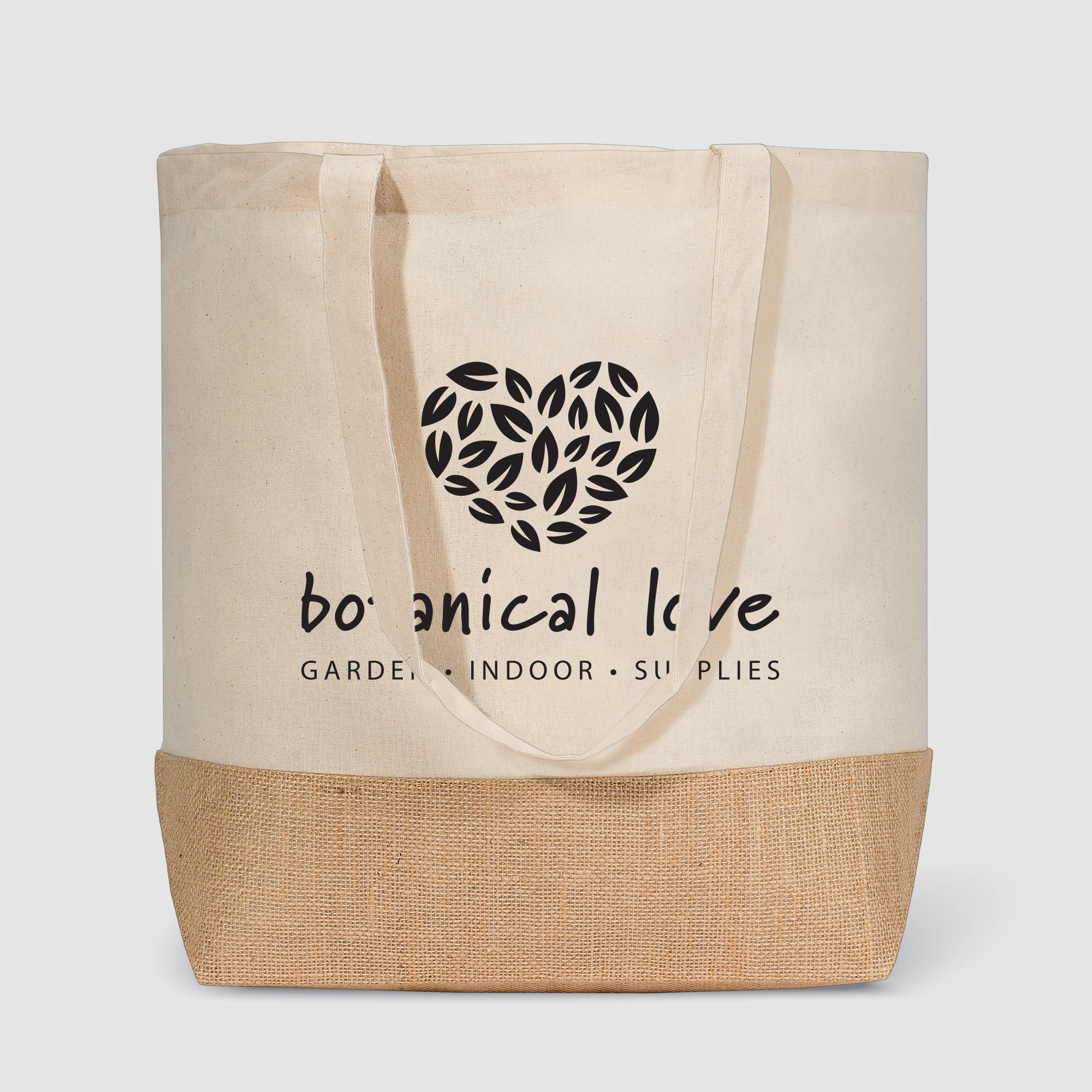 Rio™ Shopper Tote Bag - 5 oz. Recycled Cotton Blend with Jute