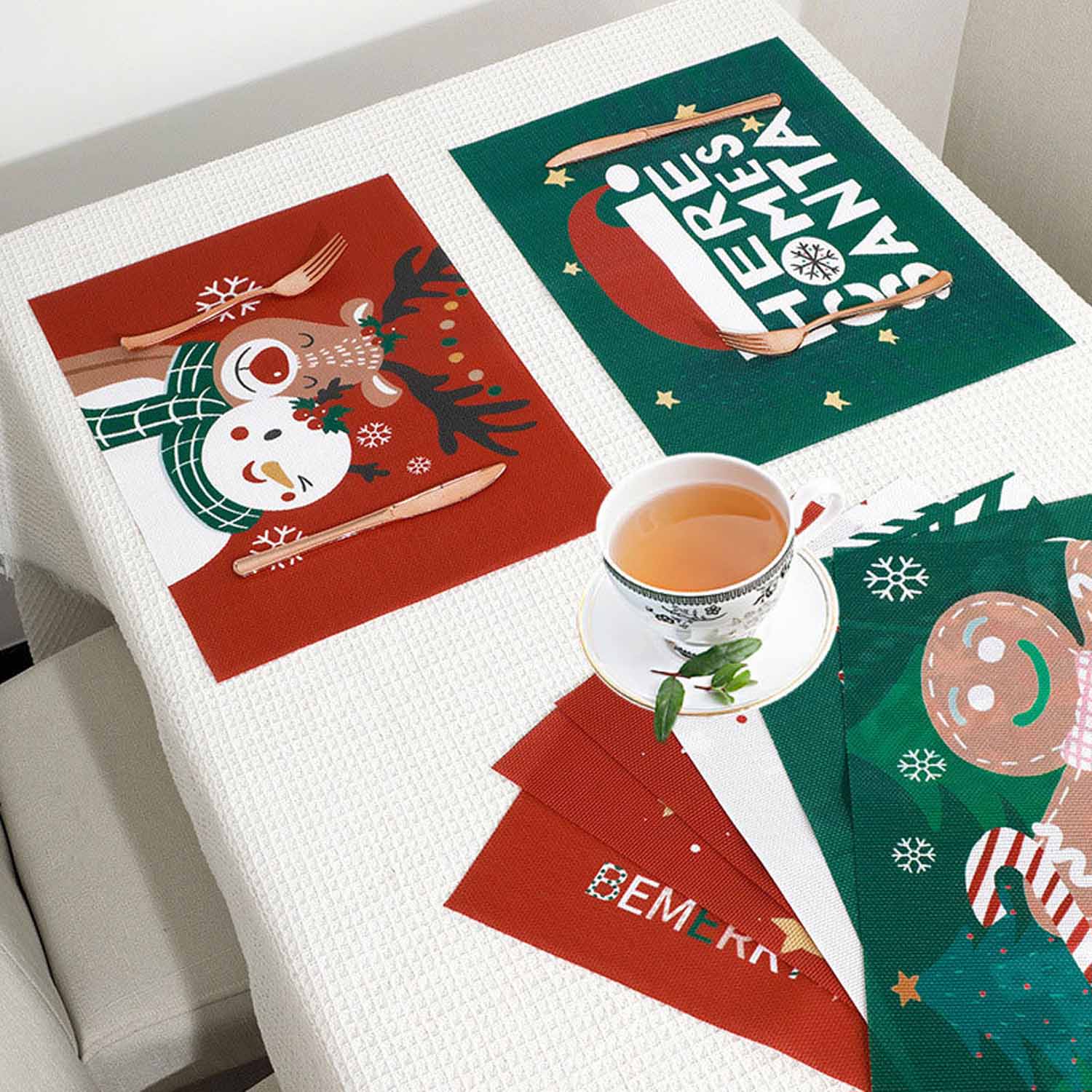 Christmas western coaster placemat 6