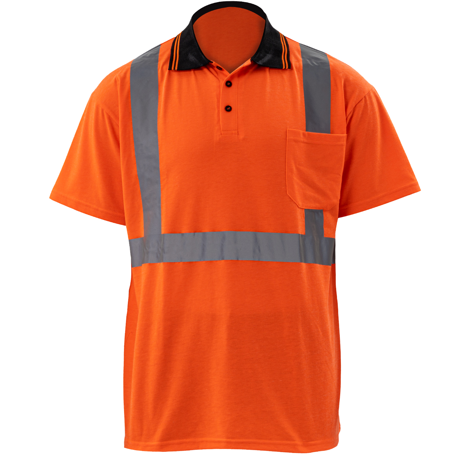 Class 2 Cotton Knitted Reflective Tape Polo Shirt with Pocket 3