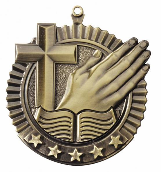 Religion Star Medal 2 3/4" 2
