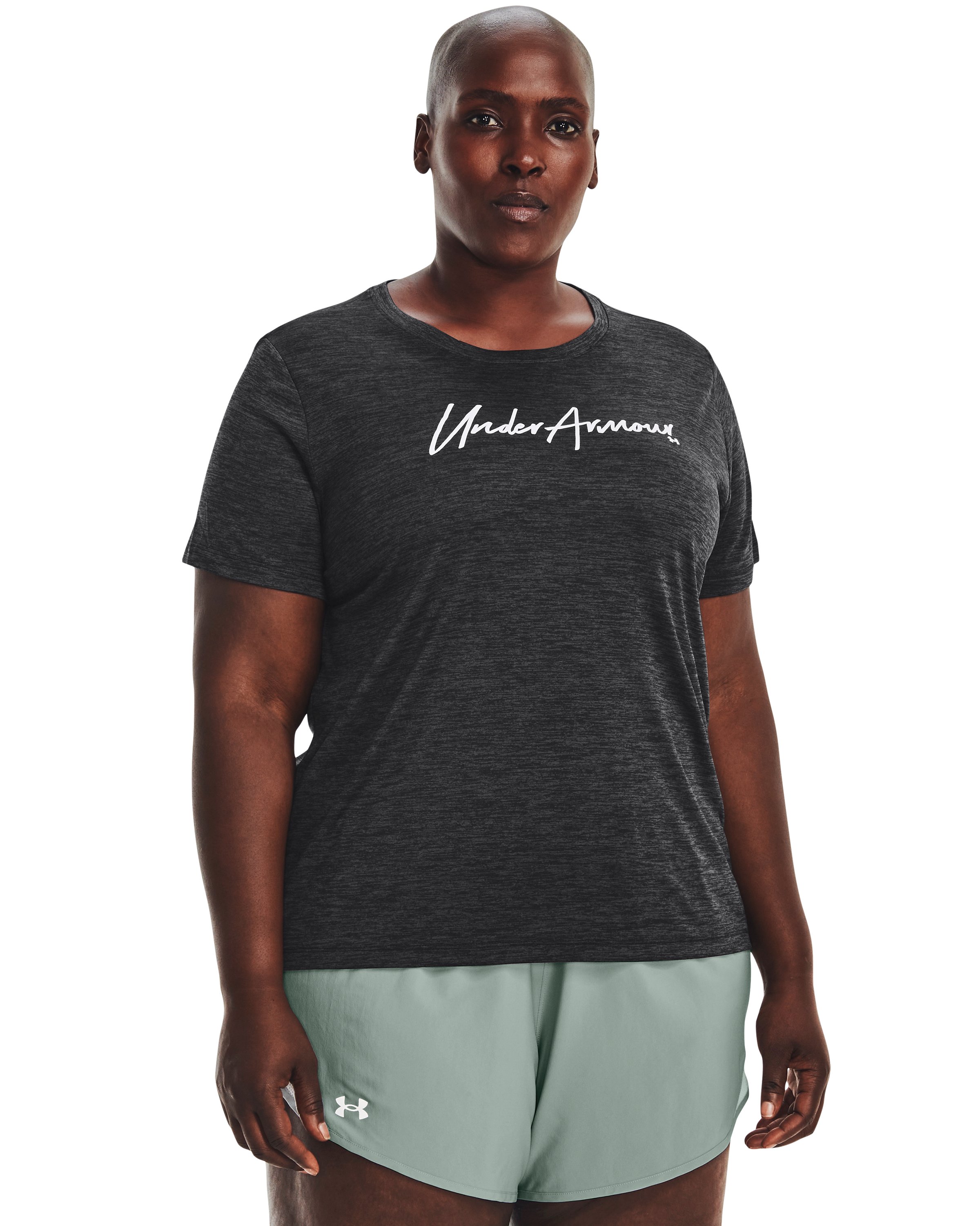 Women's UA Tech Twist Script Wordmark Short Sleeve 2