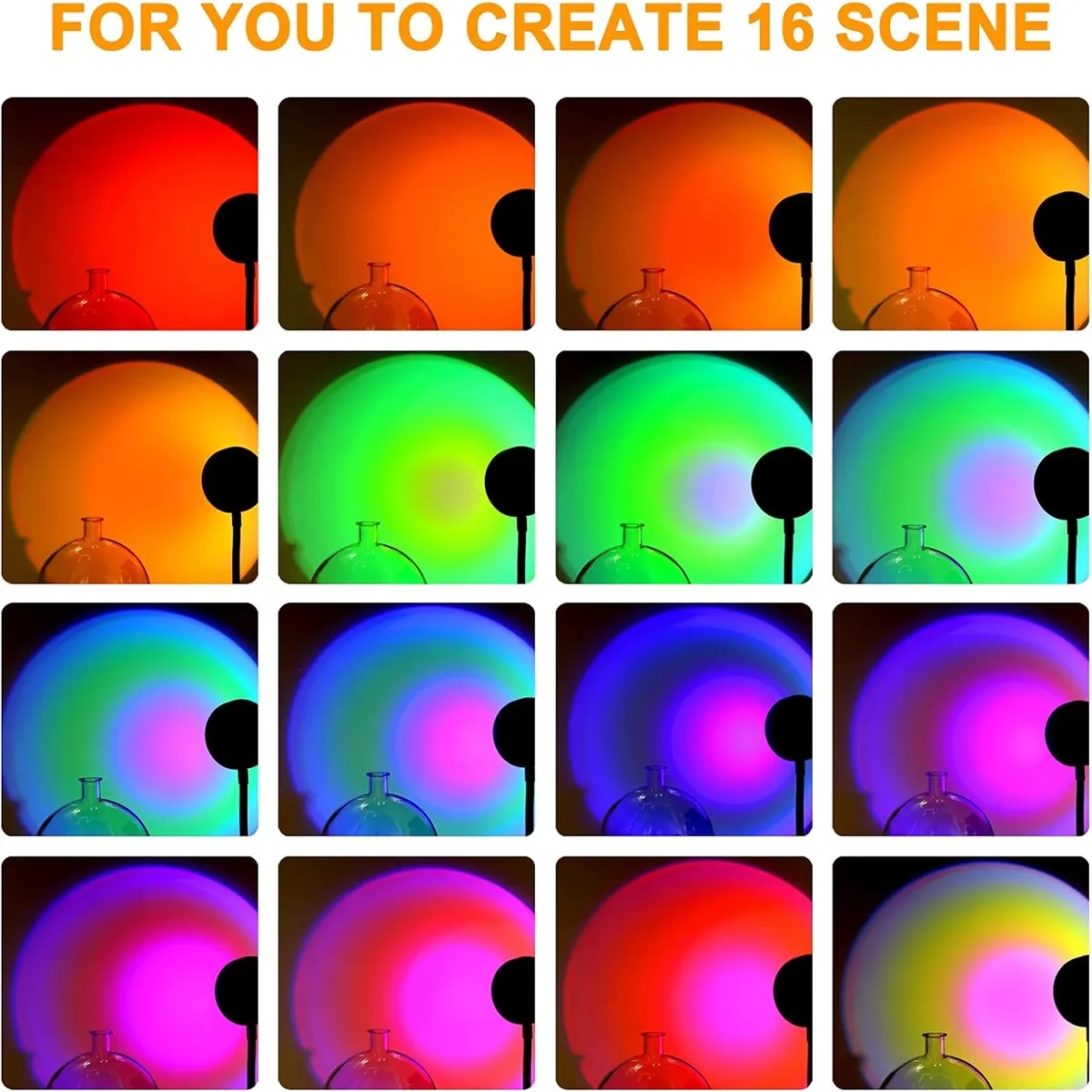 Sunset Projection Lamp with Remote 16 Colors 5