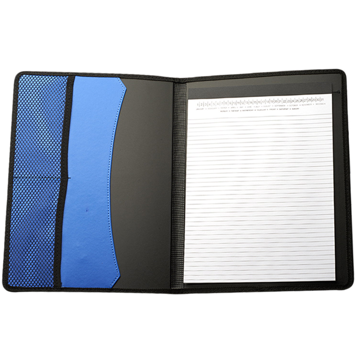 Leather Portfolio with Color Block strap and pen loop 2
