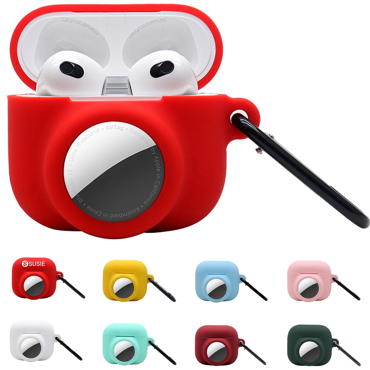2 In 1 Airpod Pro And Airtag Silicone Protective Case 1