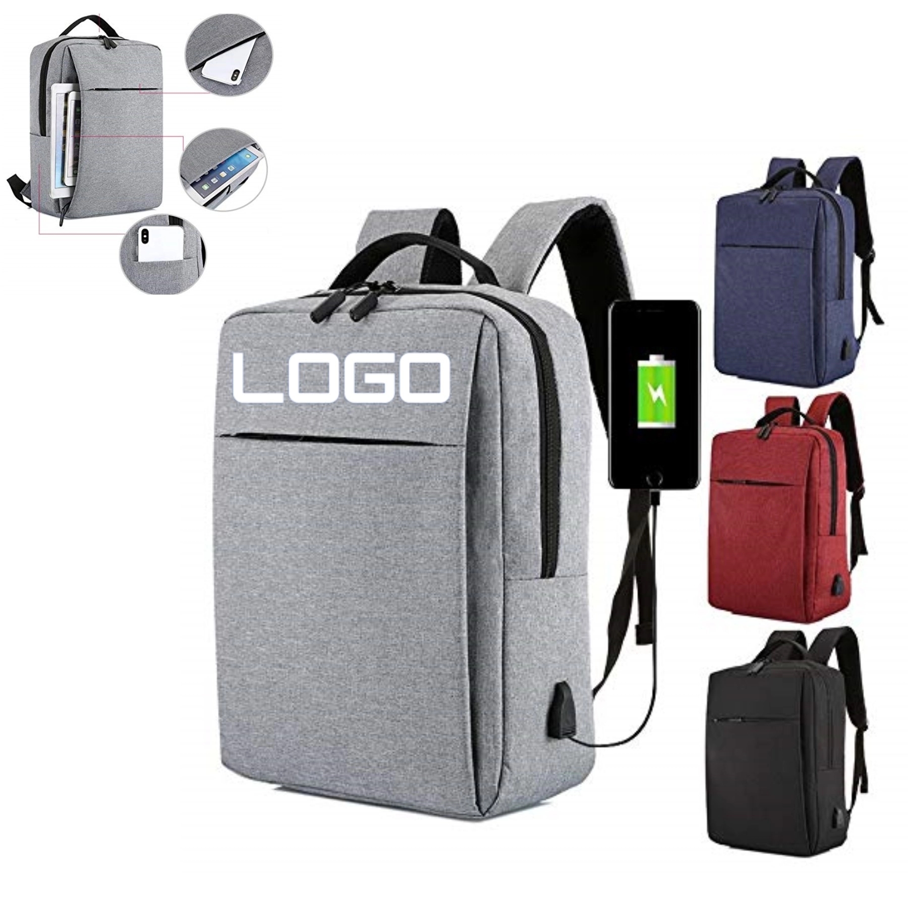 Multifunction Backpack With Charger 2