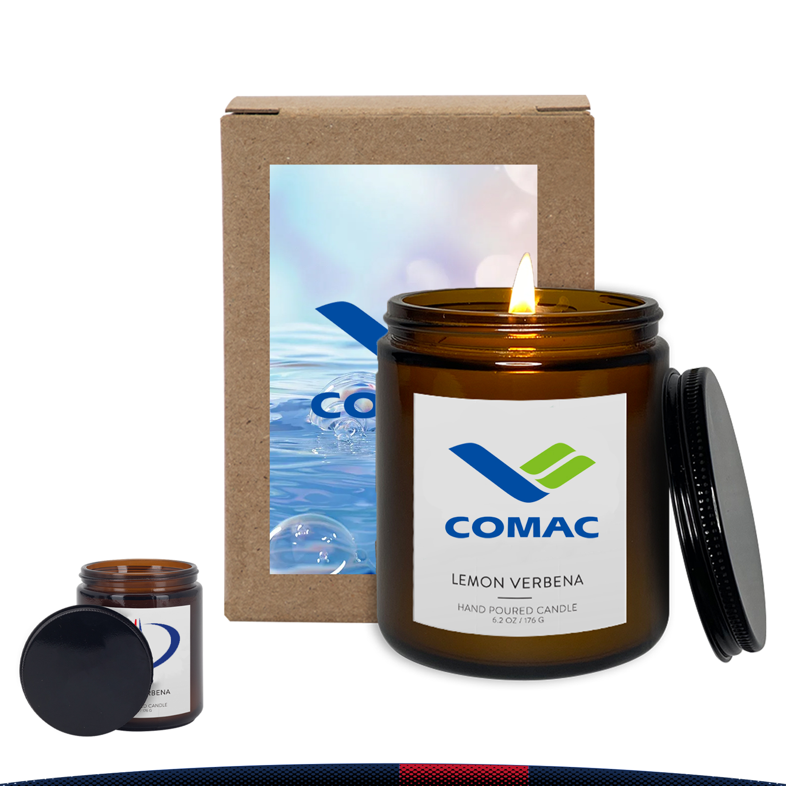 8 oz. Raelene Amber Candle With Lid 6