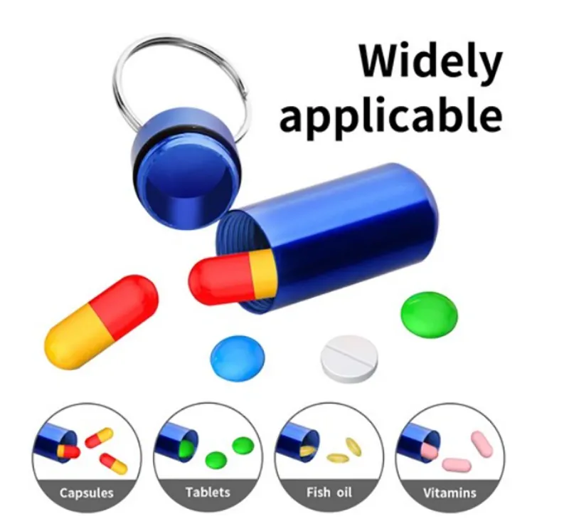 Mini Aluminum Storage Sealed Box Keychain 5