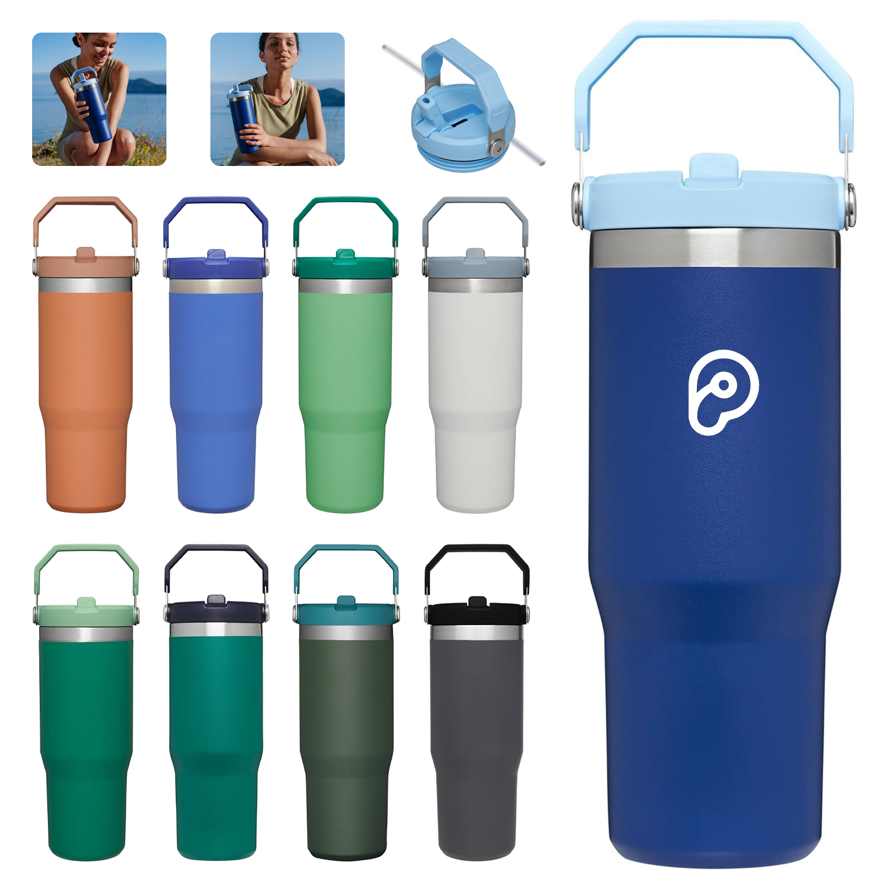 Stainless Steel Tumbler with Straw 2