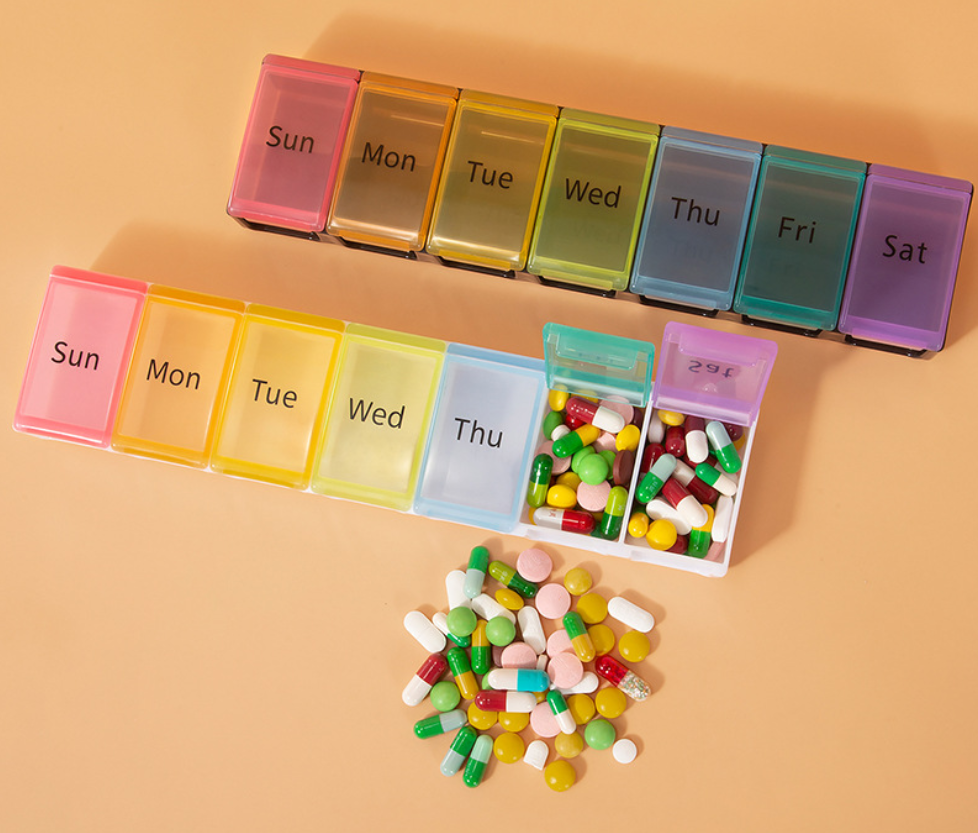 BPA Free Weekly Pill Organizer Box Case 2