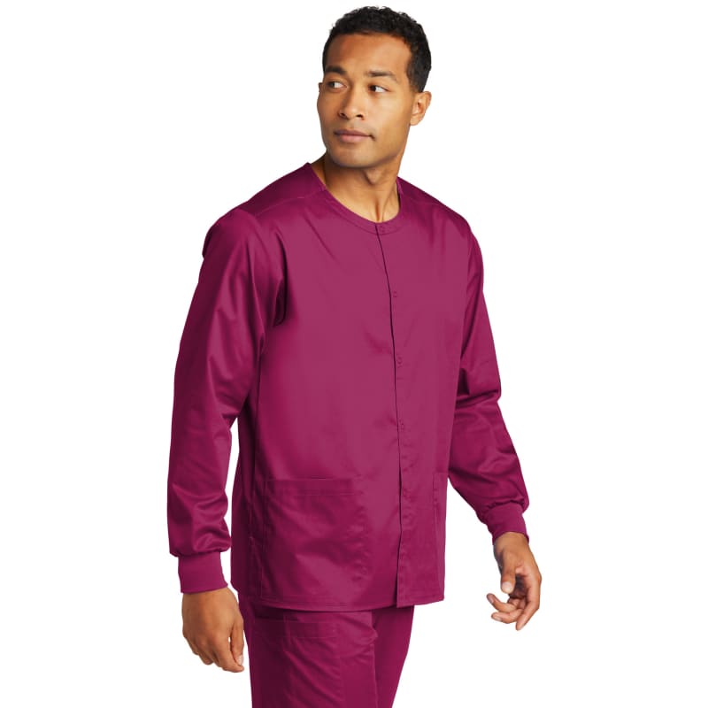 WonderWink Unisex WorkFlex Snap-Front Scrub Jacket 3