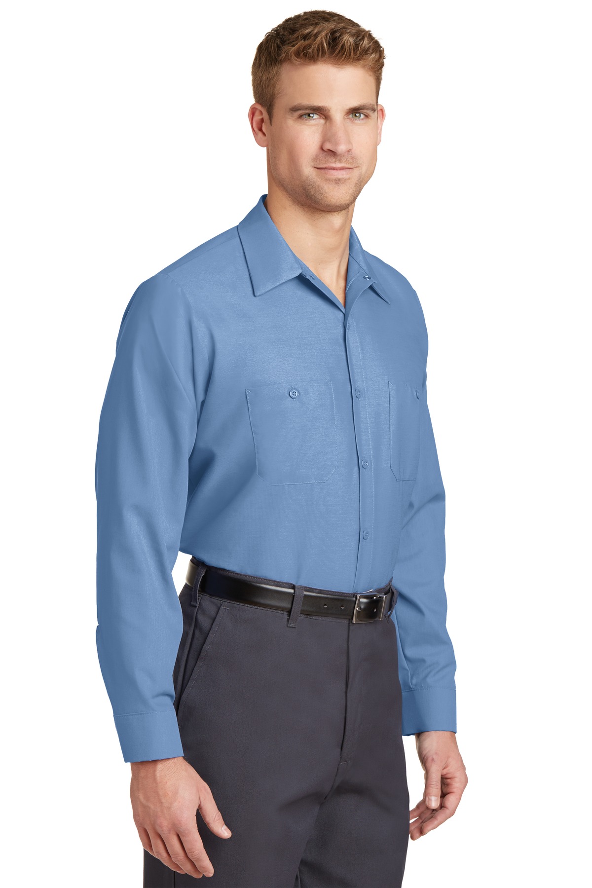 Red Kap Long Sleeve Industrial Work Shirt. SP14 75