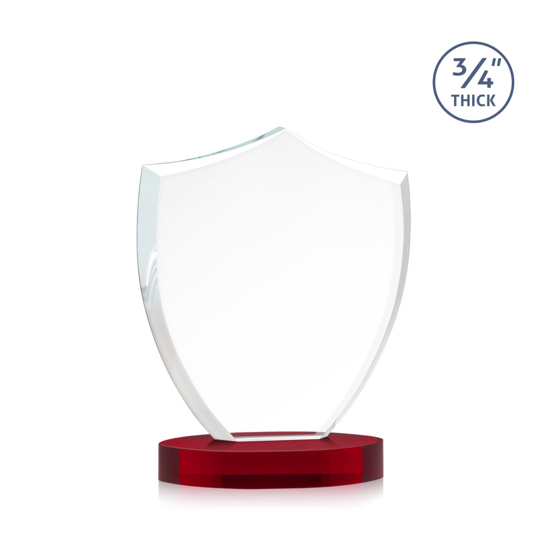 Scudo Shield VividPrint™ Award on Alberton Base - Red 11