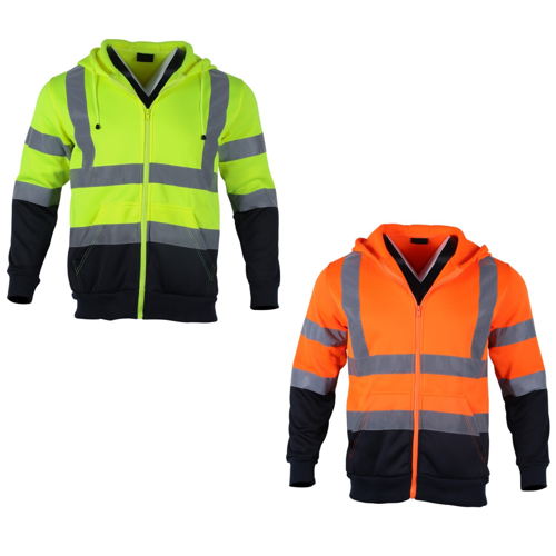 VISIPRO Reflective Colorblock Safety Full-Zip Hoodie - 280G 26