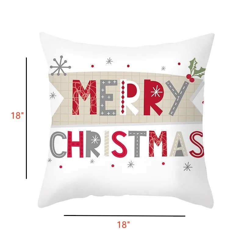 18"x18"Christmas Peach Velvet Pillowcase 6