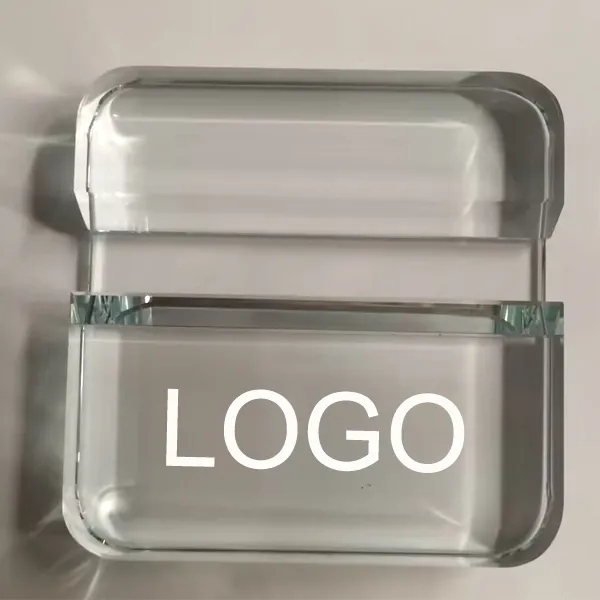 Square Crystal Phone Stand Paperweight 3