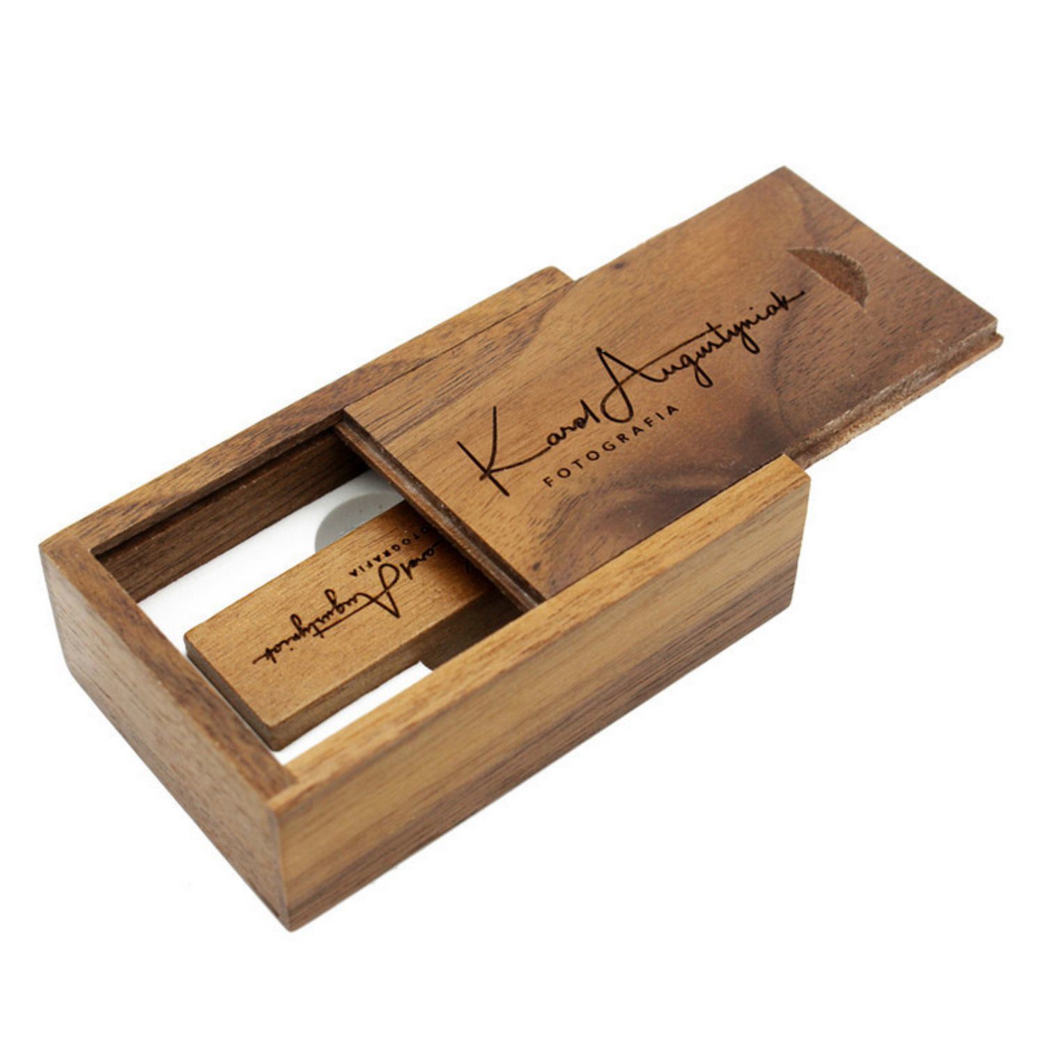 Rectangular Wooden USB Flash Drives with Magnetic Closure 6