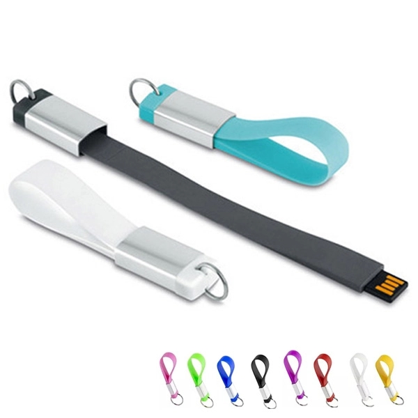 Silicone Keychain Wristband USB Flash Drive 2
