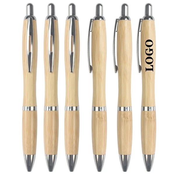 Curvy Bamboo Ballpoint Pen 4