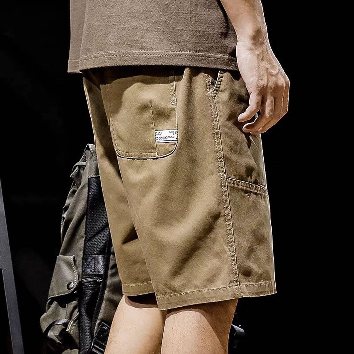 Men's Lightweight Polyester Casual Relaxed Elastic Shorts 6