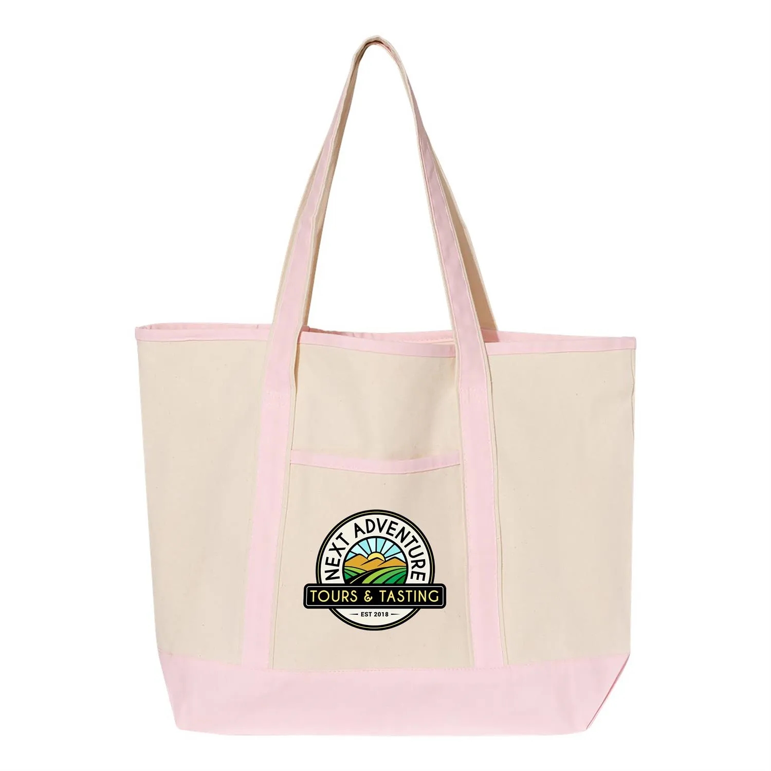 Q-Tees 34.6L Large Canvas Deluxe Tote 13