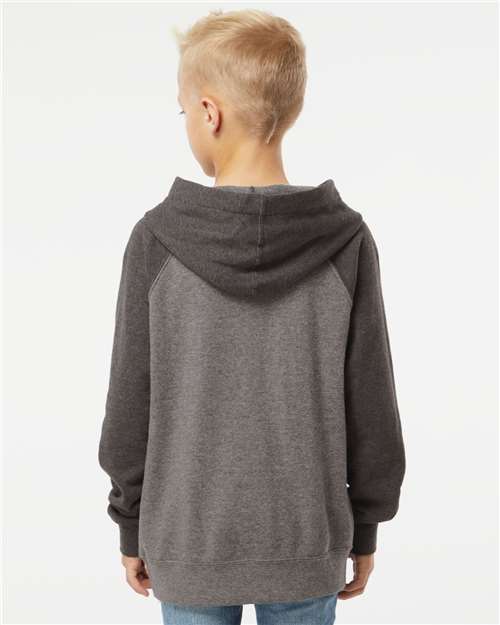 Youth Lightweight Special Blend Raglan Hooded Sweatshirt - PRM15YSB 60