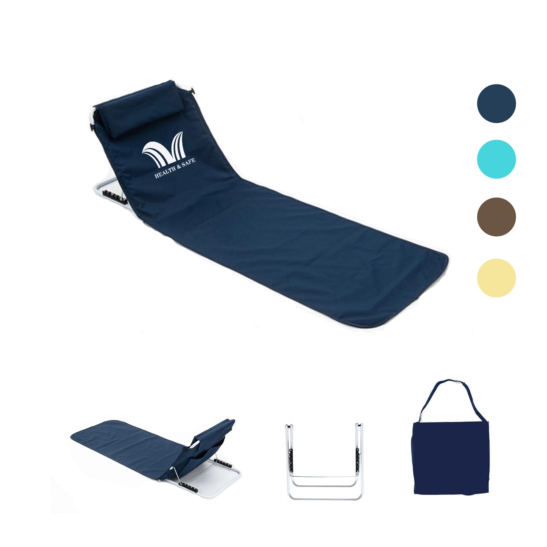 Adjustable Pool Lounge Beach Chair Folding Lawn Recliners 1