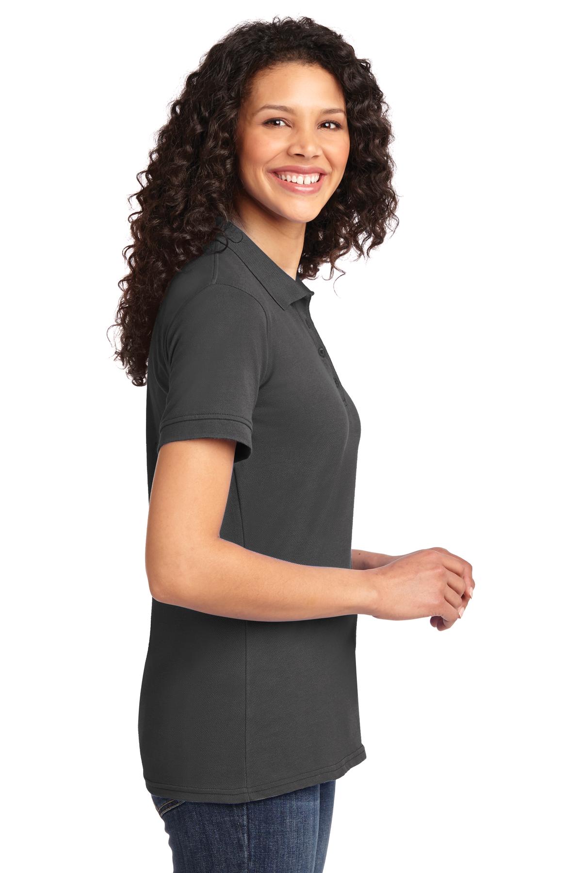 Port & Co Women's Core Blend Pique Polo. LKP155 100