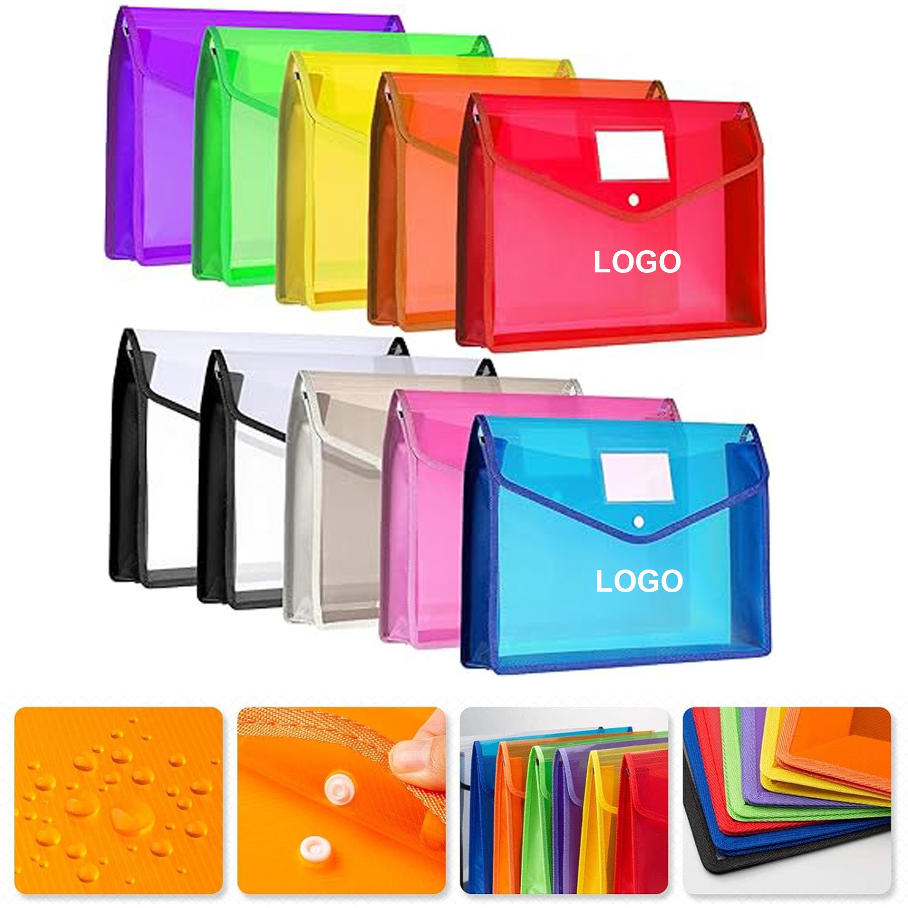 Transparent Expandable File Folder Wallet Organizer