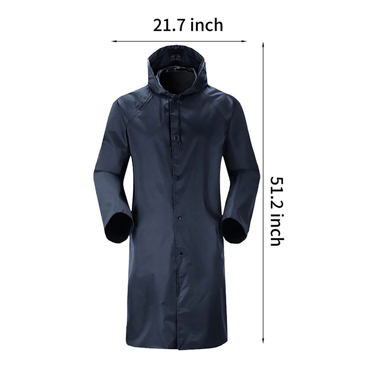 51 Inch PVC Raincoat for Commuting and Outdoor Travel 3