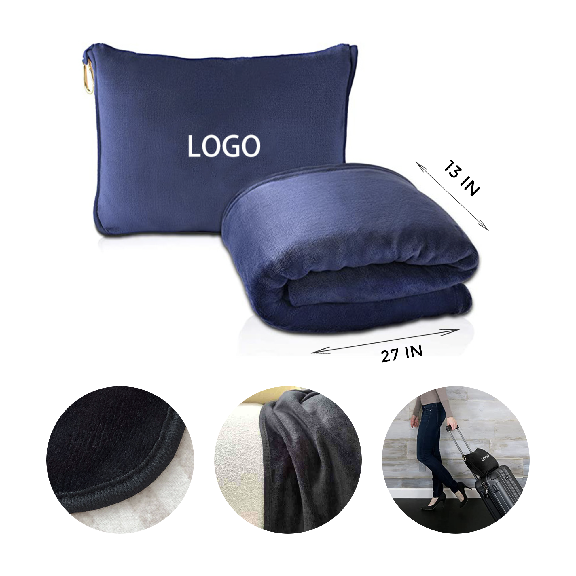 MOQ 10 PCS Flannel Collapsible Storage Blanket 1